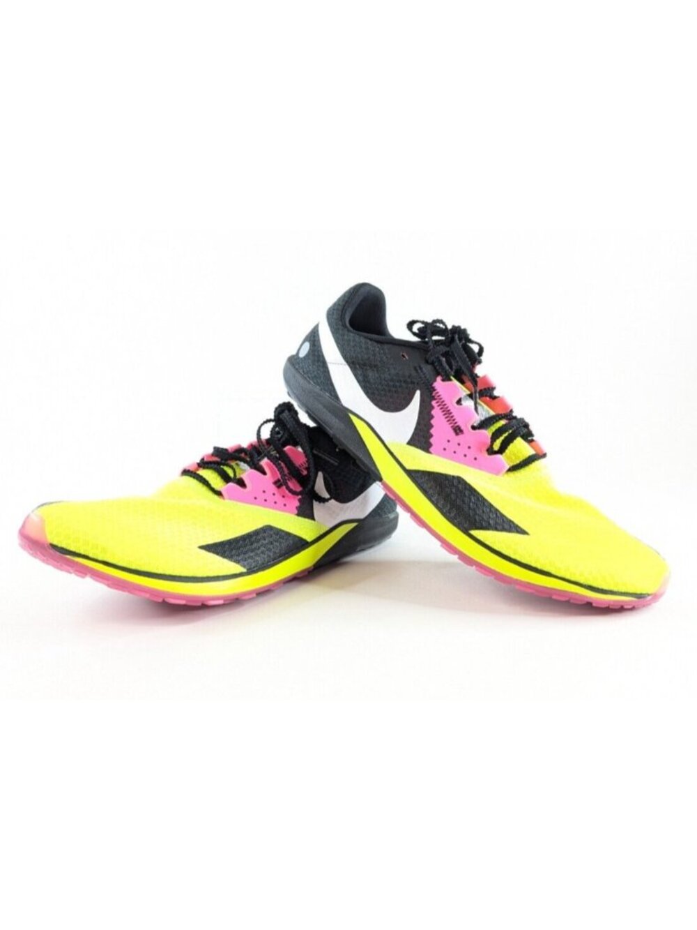Nike Rival Waffle XC 6 Mens Size 10 Cross Country Shoes Volt Yellow Black Pink - Picture 6 of 9
